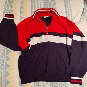 Red white and navy urban outfitters sweater